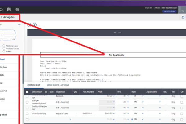 Qapter SRSairbag matrix